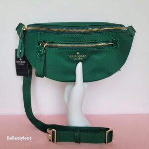 KATE SPADE BELT Bag Chelsea KSNYL Nylon BELT Bag- Deep Jade color🎈